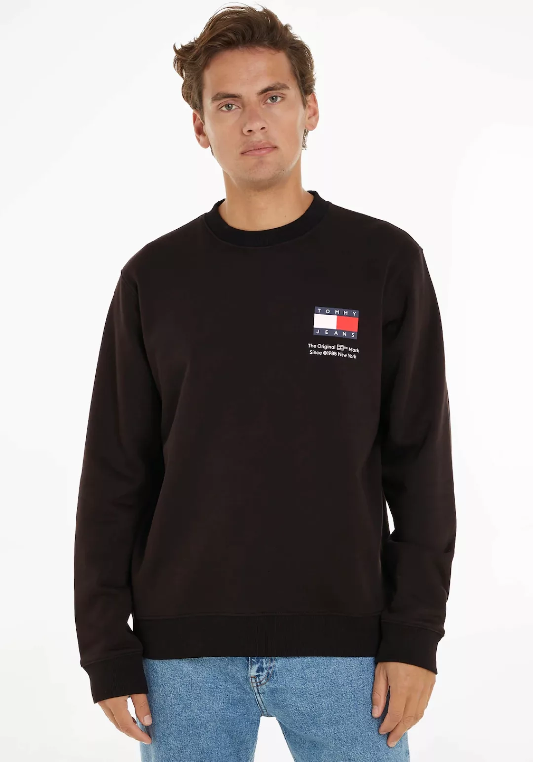 Tommy Jeans Plus Sweatshirt "TJM REG ESSENTIAL FLAG CNECK EXT" günstig online kaufen