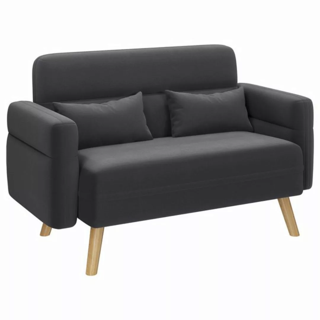 Yaheetech Sofa, Clubsofa Polstersofa mit 2 Lendenkissen Modernes Sitzmöbel günstig online kaufen