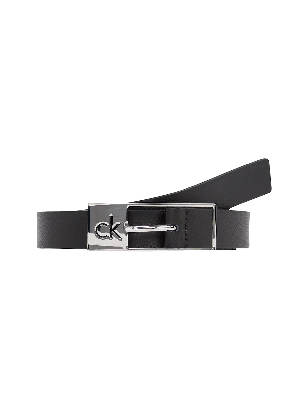 Calvin Klein Ledergürtel "CK CUT SQUARE BUCKLE 2.0 CAVIAR", Logoprägung, Ei günstig online kaufen