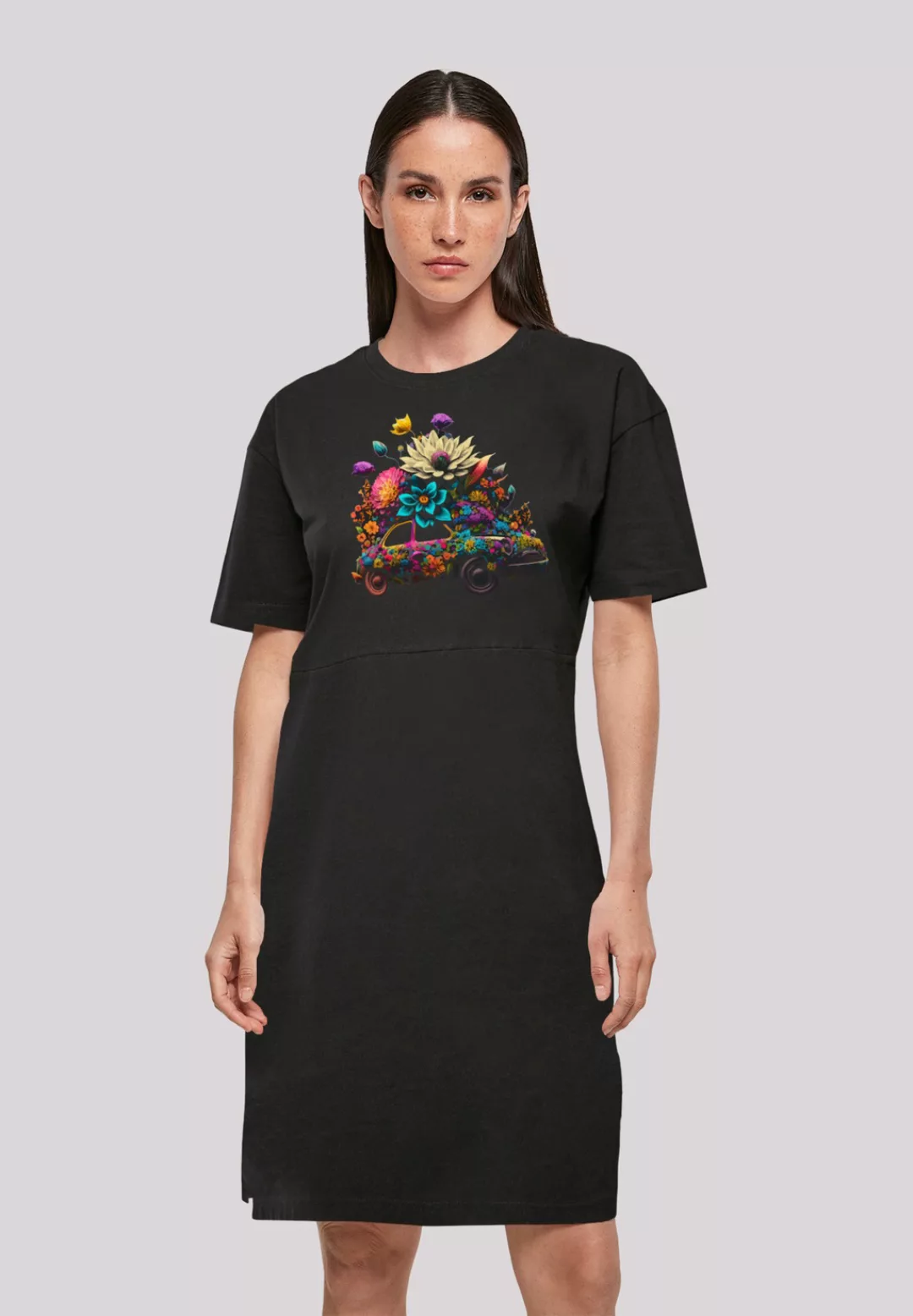 F4NT4STIC Shirtkleid "Blumen Auto", Print günstig online kaufen