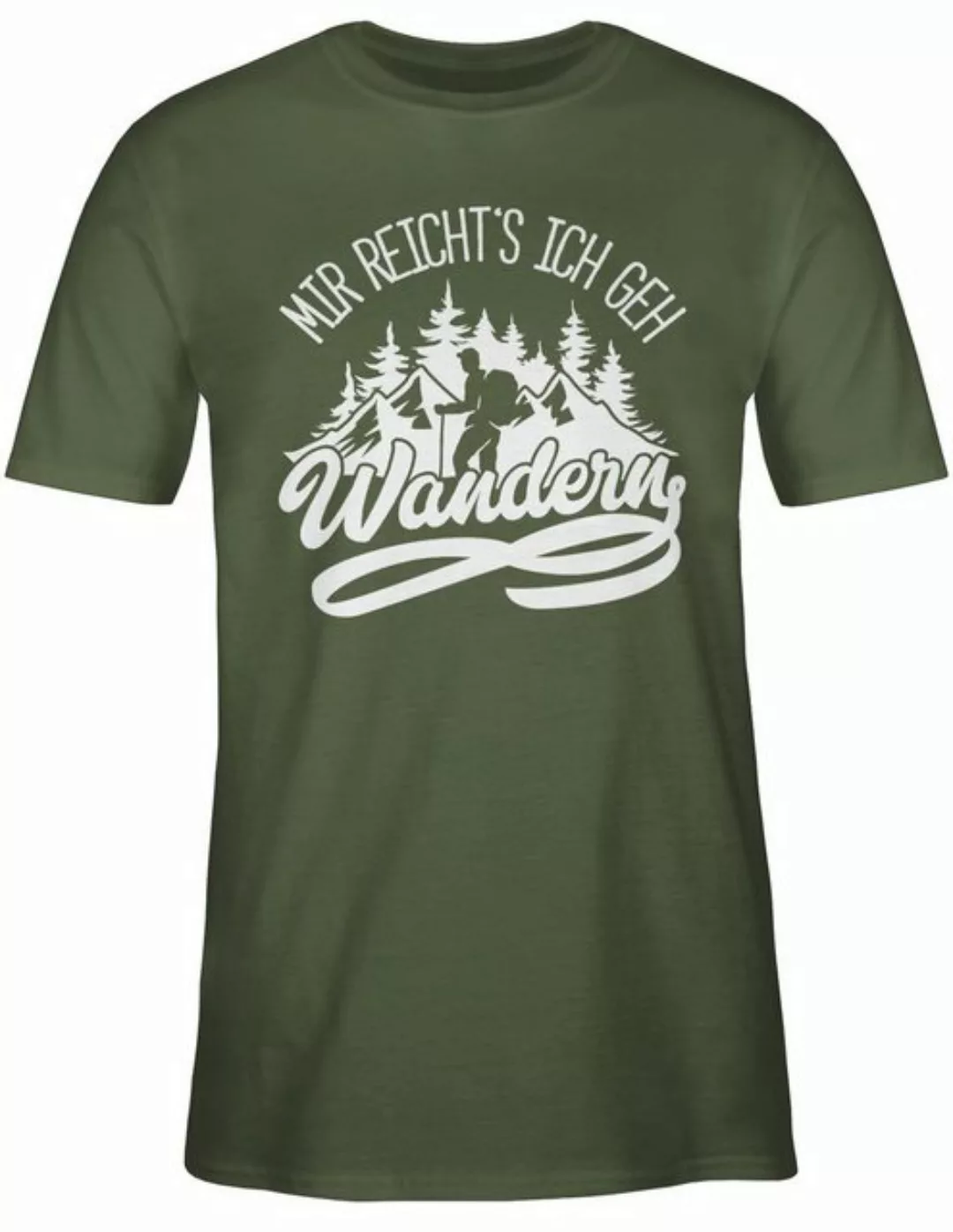 Shirtracer T-Shirt Mir reicht's ich geh wandern - mit Bergen - weiß Sprüche günstig online kaufen