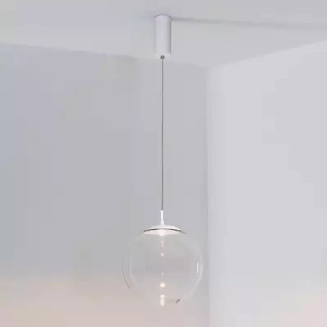 Mawa Glaskugelleuchte LED, matt/grau metallic - 40 cm günstig online kaufen