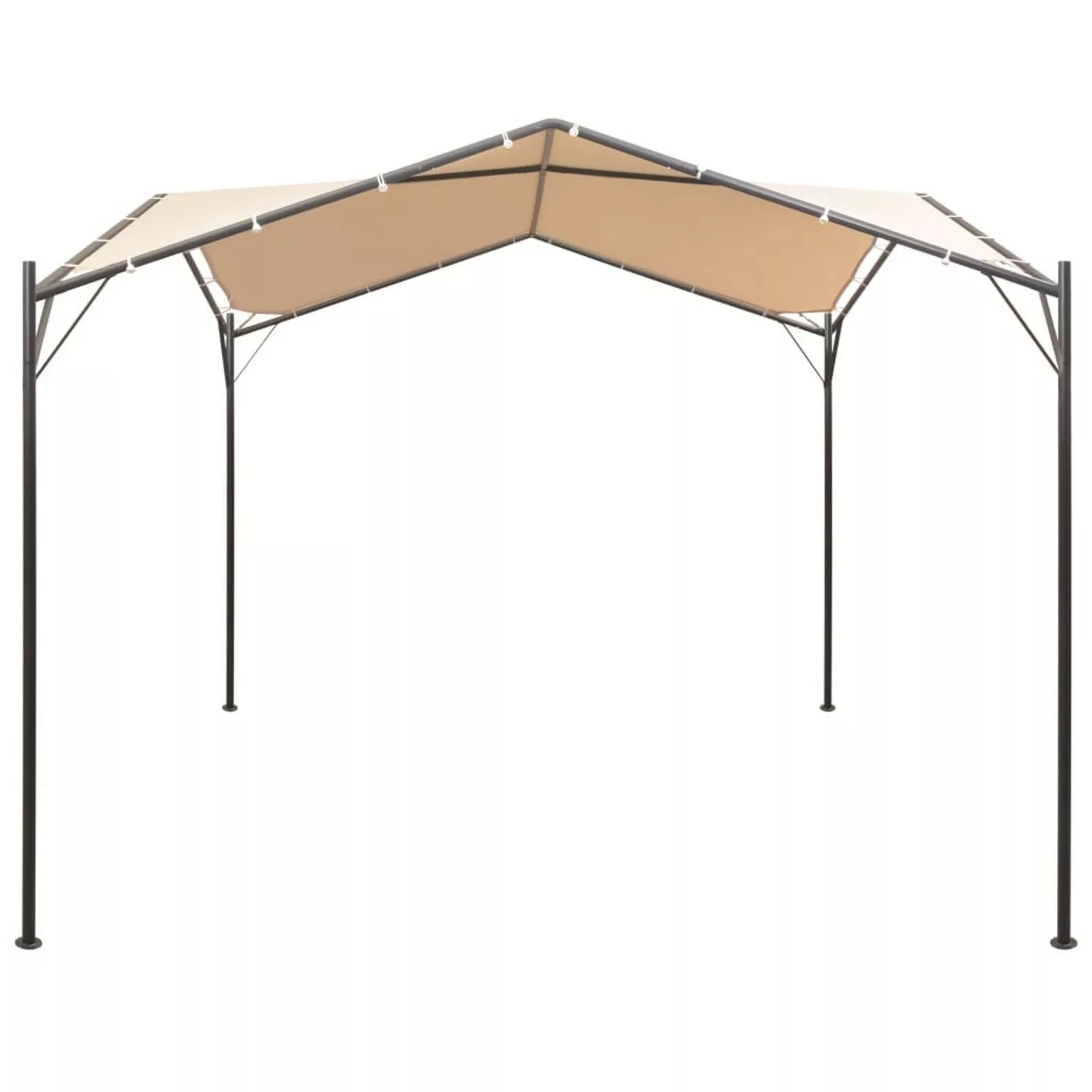 vidaXL Pavillon Partyzelt Überdachung 4x4 m Stahl Beige günstig online kaufen