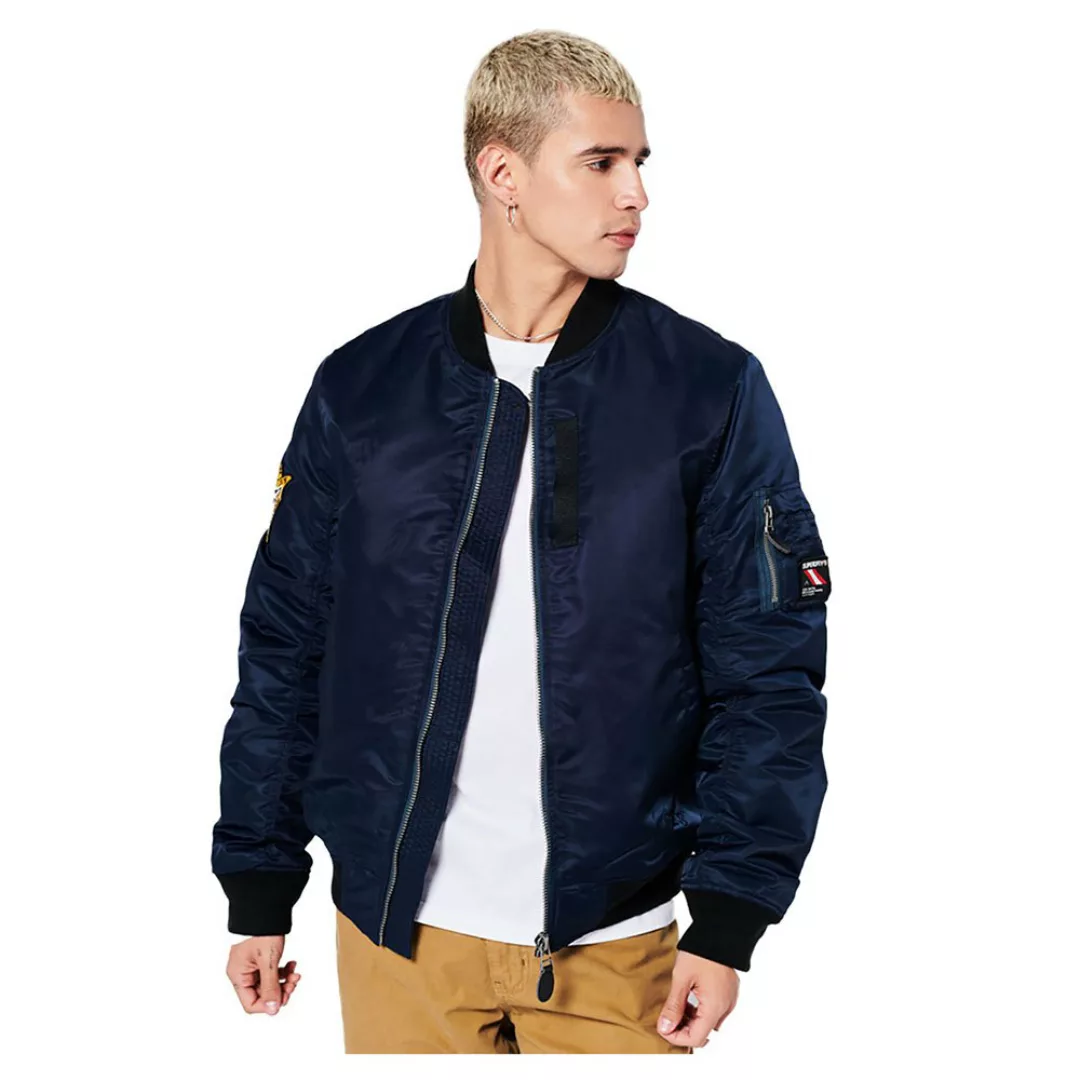 Superdry Ma1 Bomber Jacke L Nordic Chrome Navy günstig online kaufen