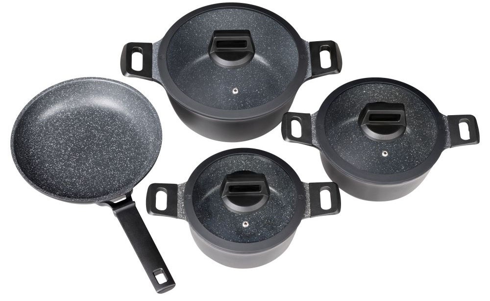 Mulex Topf-Set »MALAGA, aus hochwertigem Aluguss«, Aluminiumguss, (Set, 7 t günstig online kaufen
