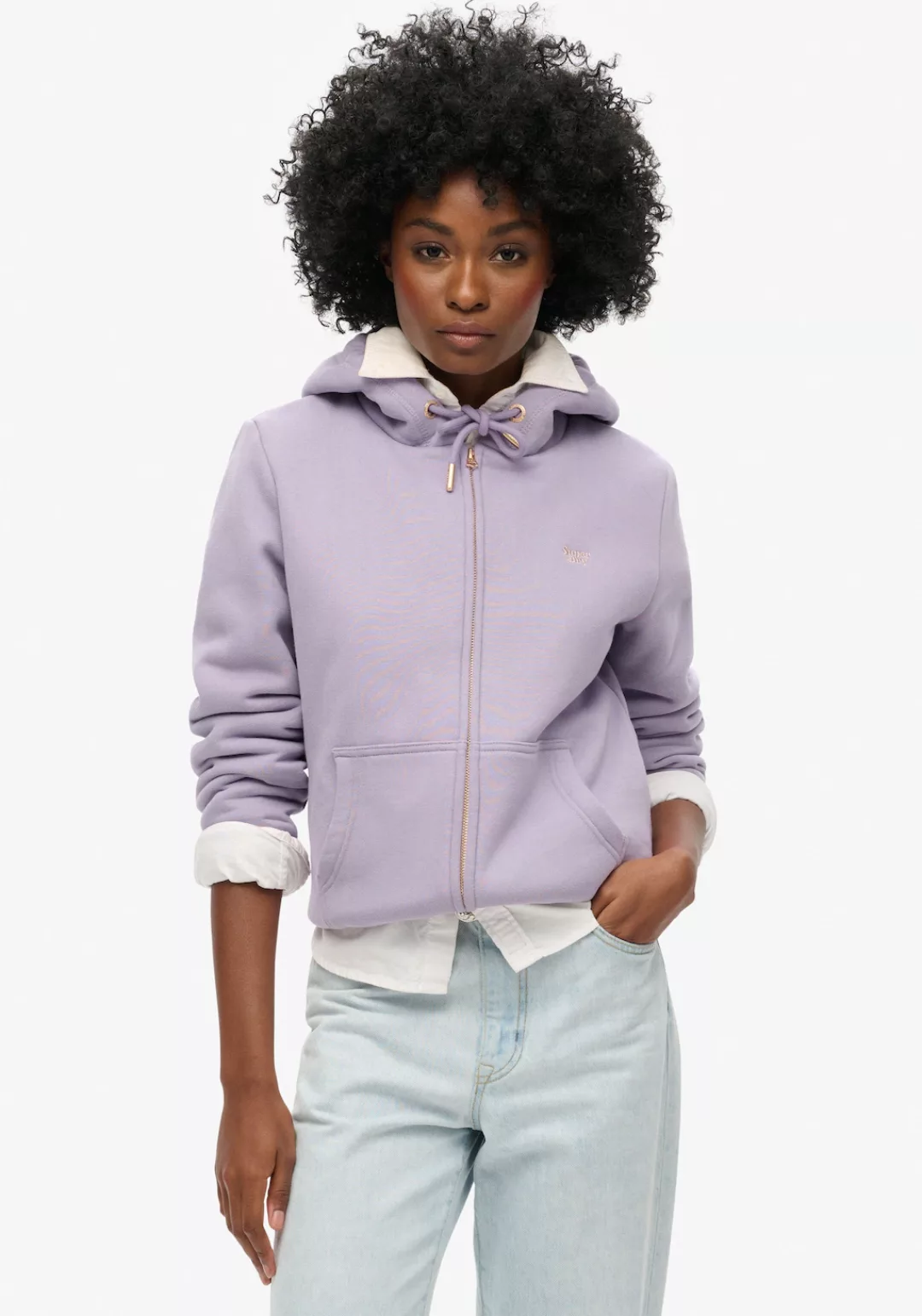 Superdry Kapuzensweatjacke "ESSENTIAL BORG LINED ZIP HOOD" günstig online kaufen