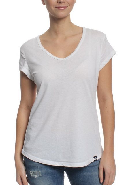 Superdry T-Shirt Superdry T-Shirt Women BURNOUT VEE Optic günstig online kaufen