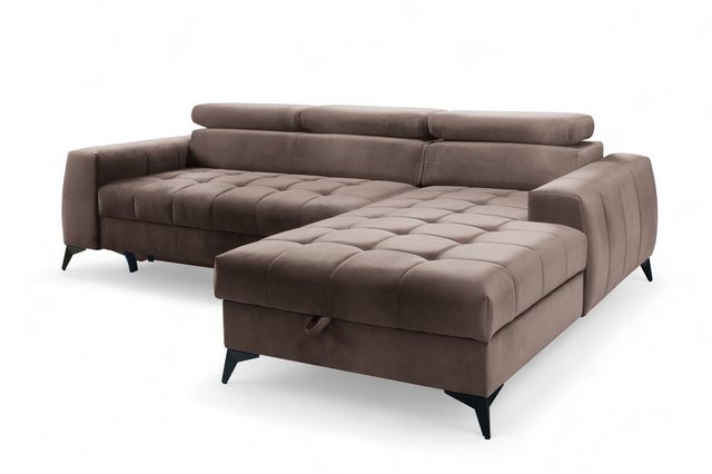 Fun Möbel Ecksofa Schlafsofa Sofa AGNESA XS Stoff Salvador, inkl. Bettkaste günstig online kaufen