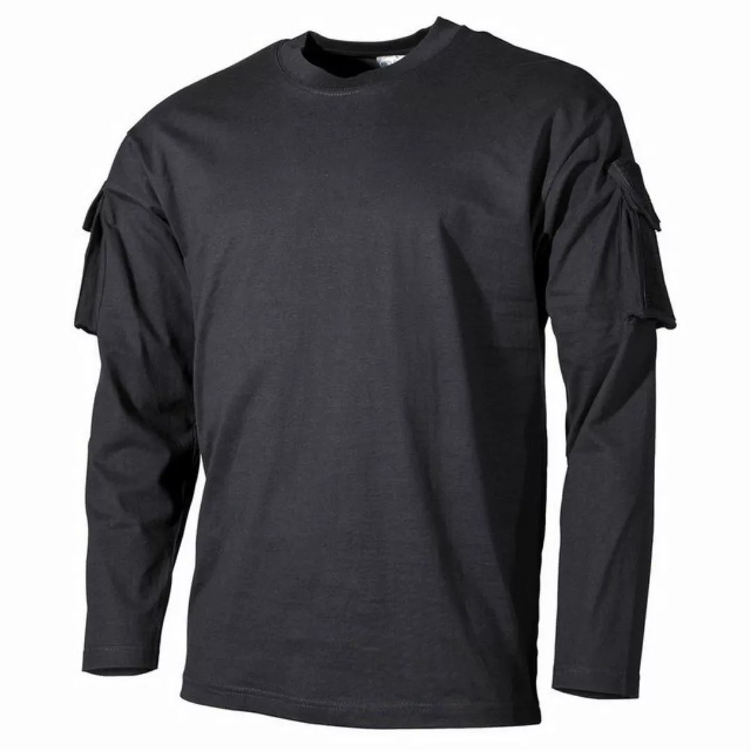 MFH Langarmshirt MFH US Shirt, langarm, mit Ärmeltaschen, schwarz günstig online kaufen