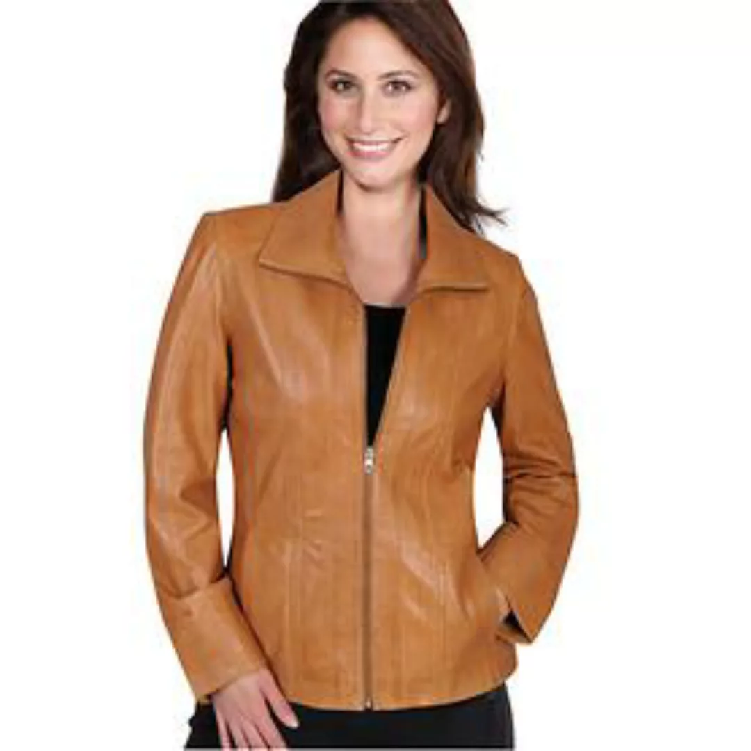 Lammnappa-Lederjacke 'Griti', cognac, Gr. 38 günstig online kaufen