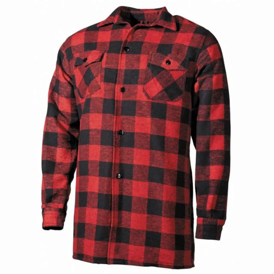 FoxOutdoor Flanellhemd Holzfällerhemd, rot/schwarz, kariert - L günstig online kaufen