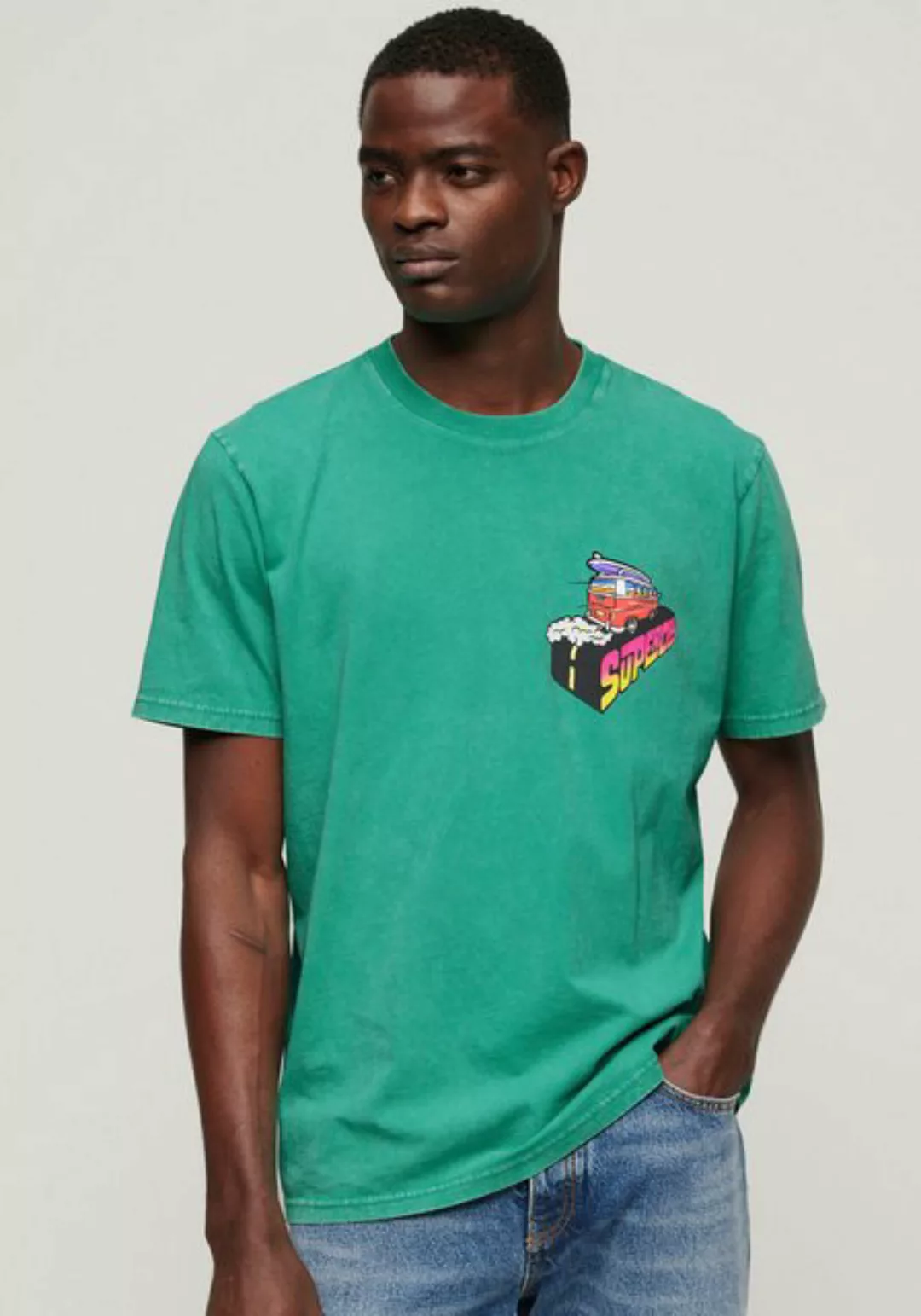 Superdry Print-Shirt SD-NEON TRAVEL CHEST LOOSE TEE günstig online kaufen