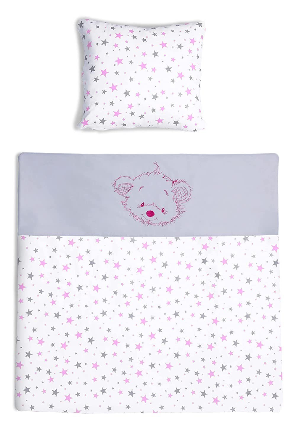 Amilian Babybettwäsche Kinderwagenset - 2tlg. Kinderbettwäsche günstig online kaufen