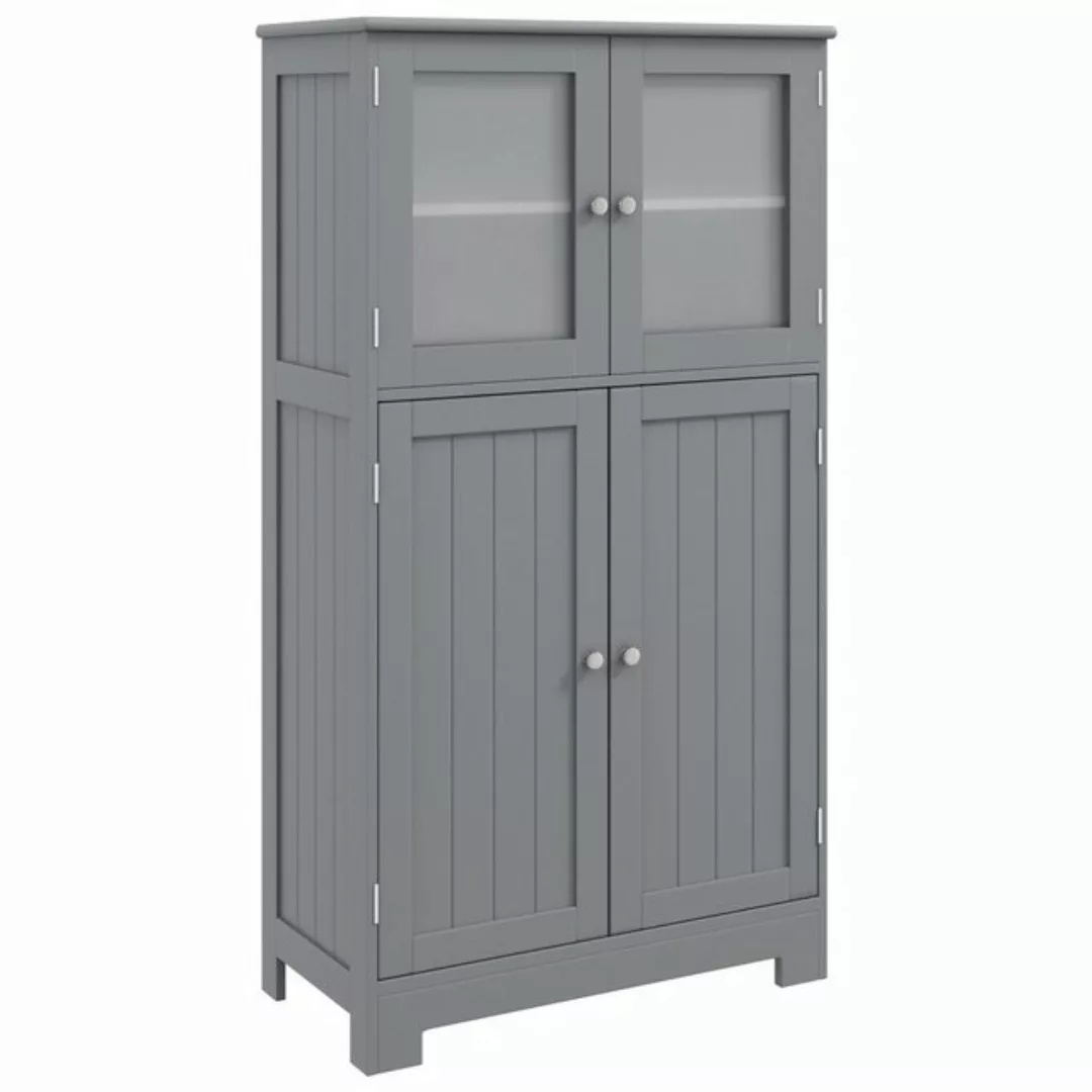 COSTWAY Mehrzweckschrank 4-türig, mit verstellbarem Regal,58 x 30 x 109cm günstig online kaufen