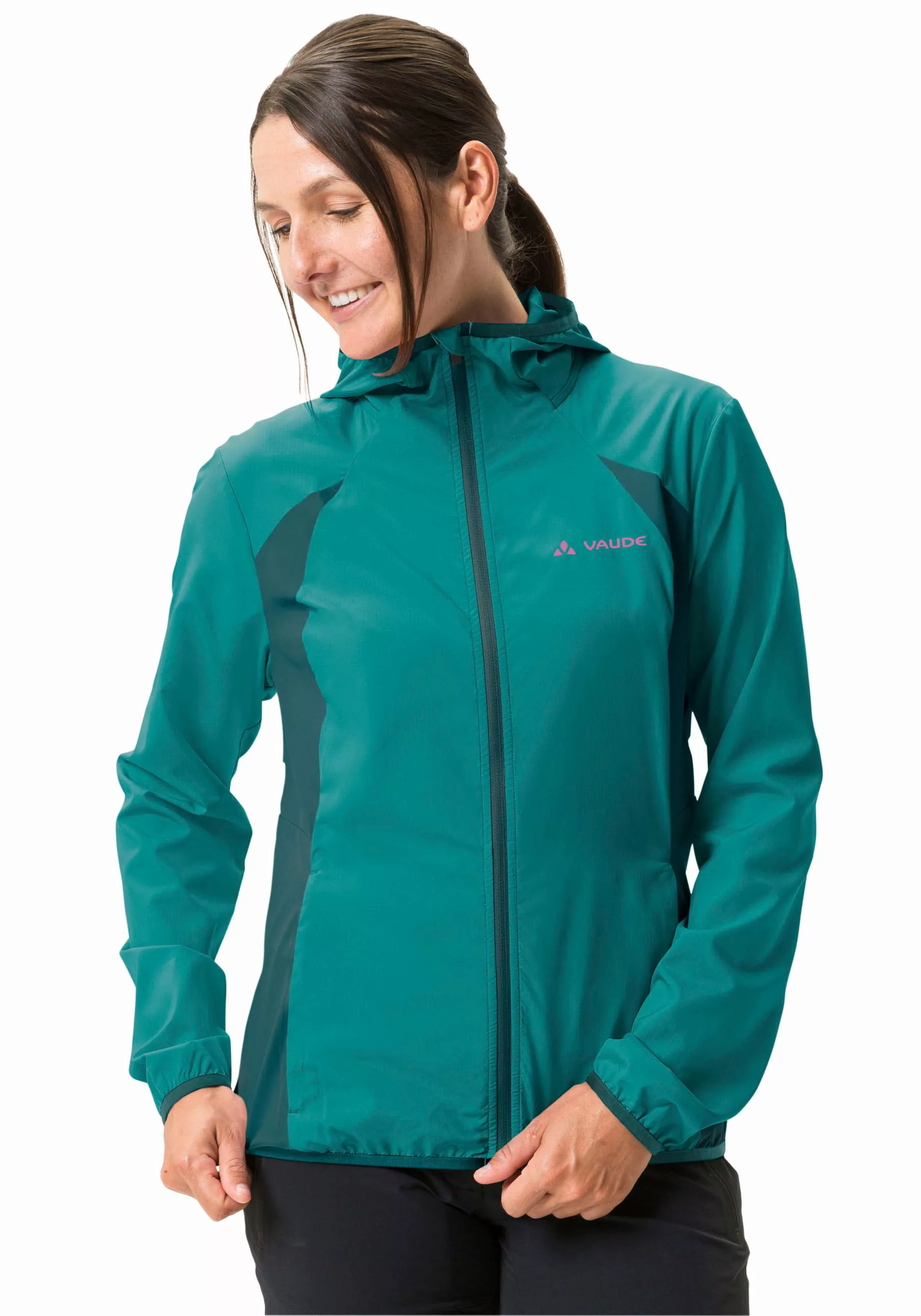 VAUDE Funktionsjacke "WOMENS QIMSA AIR JACKET", (1 St.), mit Kapuze, Winddi günstig online kaufen