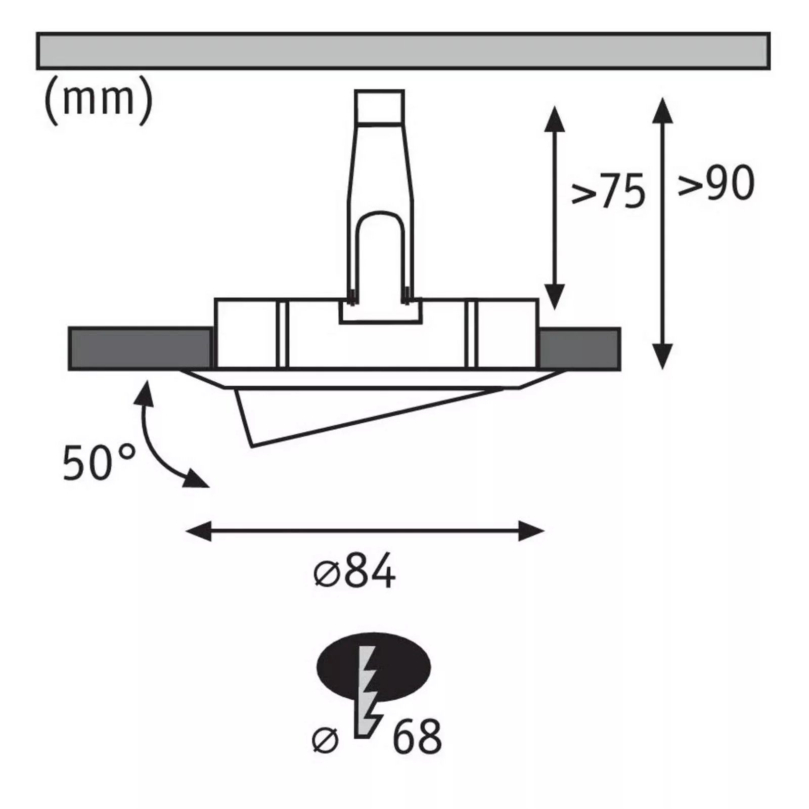 Paulmann "LED Einbauleuchte 3-Step-Dim Nova Basisset schwenkbar rund 84mm 5 günstig online kaufen