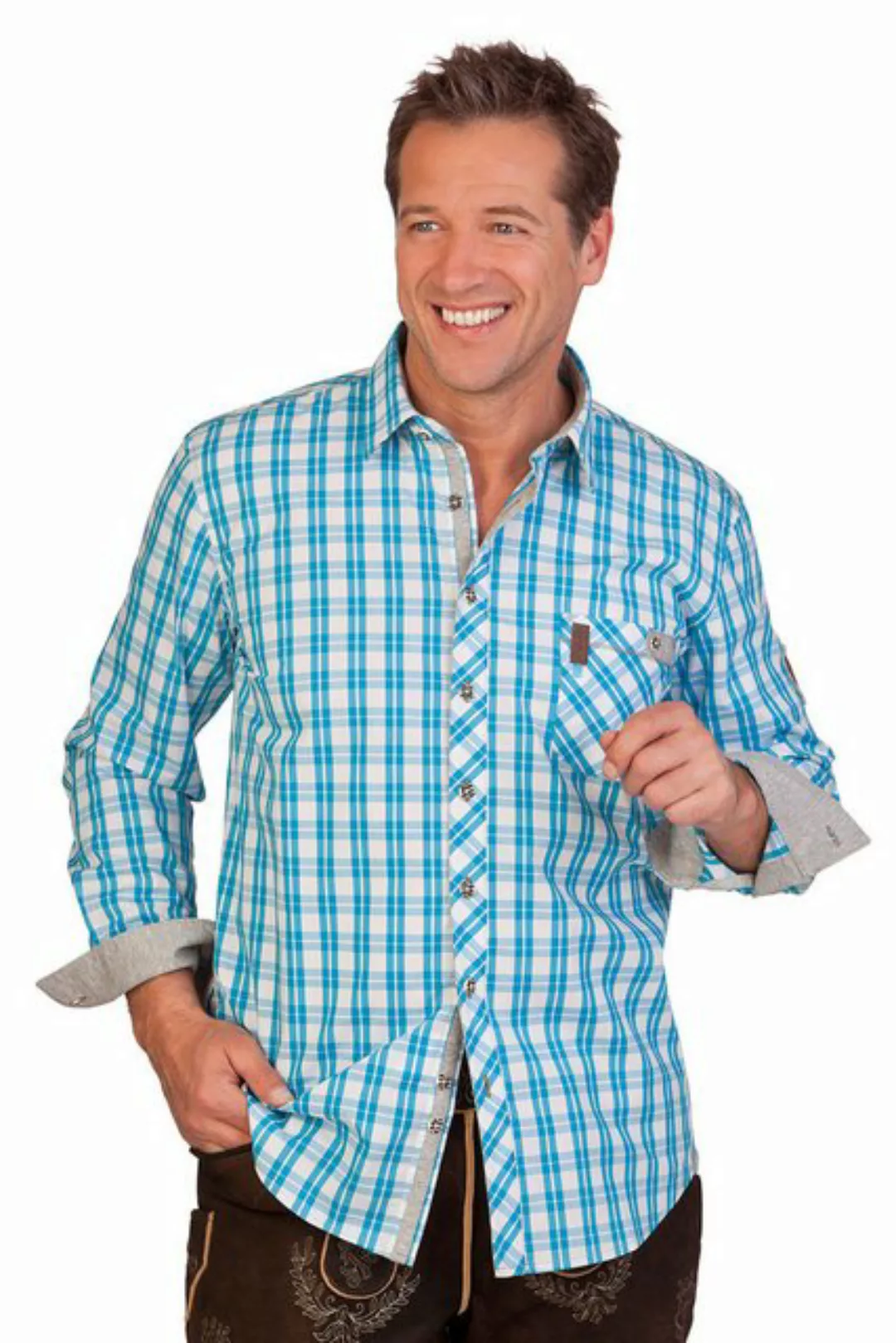 Spieth & Wensky Trachtenhemd Trachtenhemd - RHODOS - aqua günstig online kaufen