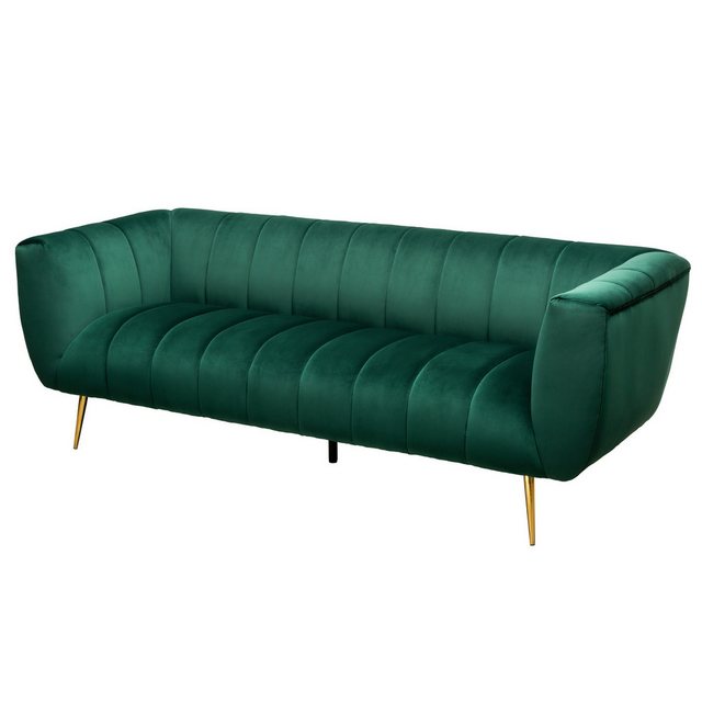 riess-ambiente Sofa NOBLESSE 225cm smaragdgrün / gold, Einzelartikel 1 Teil günstig online kaufen