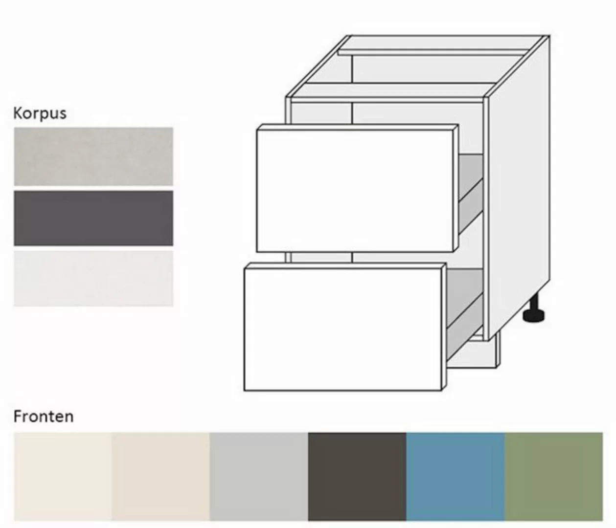 Feldmann-Wohnen Unterschrank Amaro (Amaro, 1-St) 60cm Front- und Korpusfarb günstig online kaufen