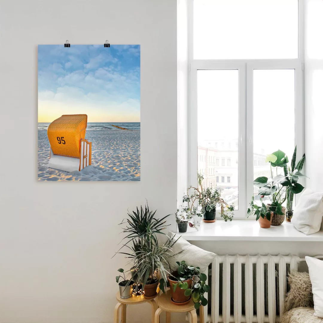 Artland Wandbild "Ostsee7 - Strandkorb", Strand, (1 St.), als Alubild, Outd günstig online kaufen