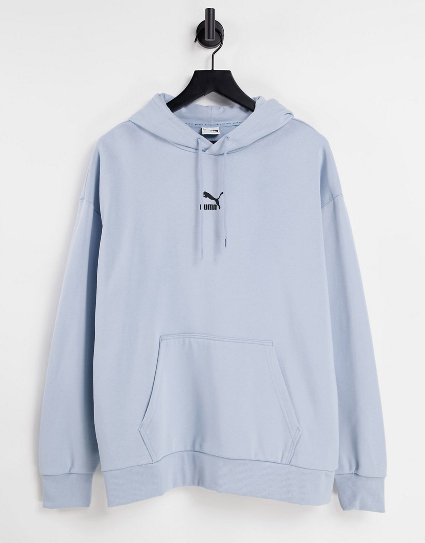 PUMA Classics – Oversize-Kapuzenpullover in Babyblau günstig online kaufen