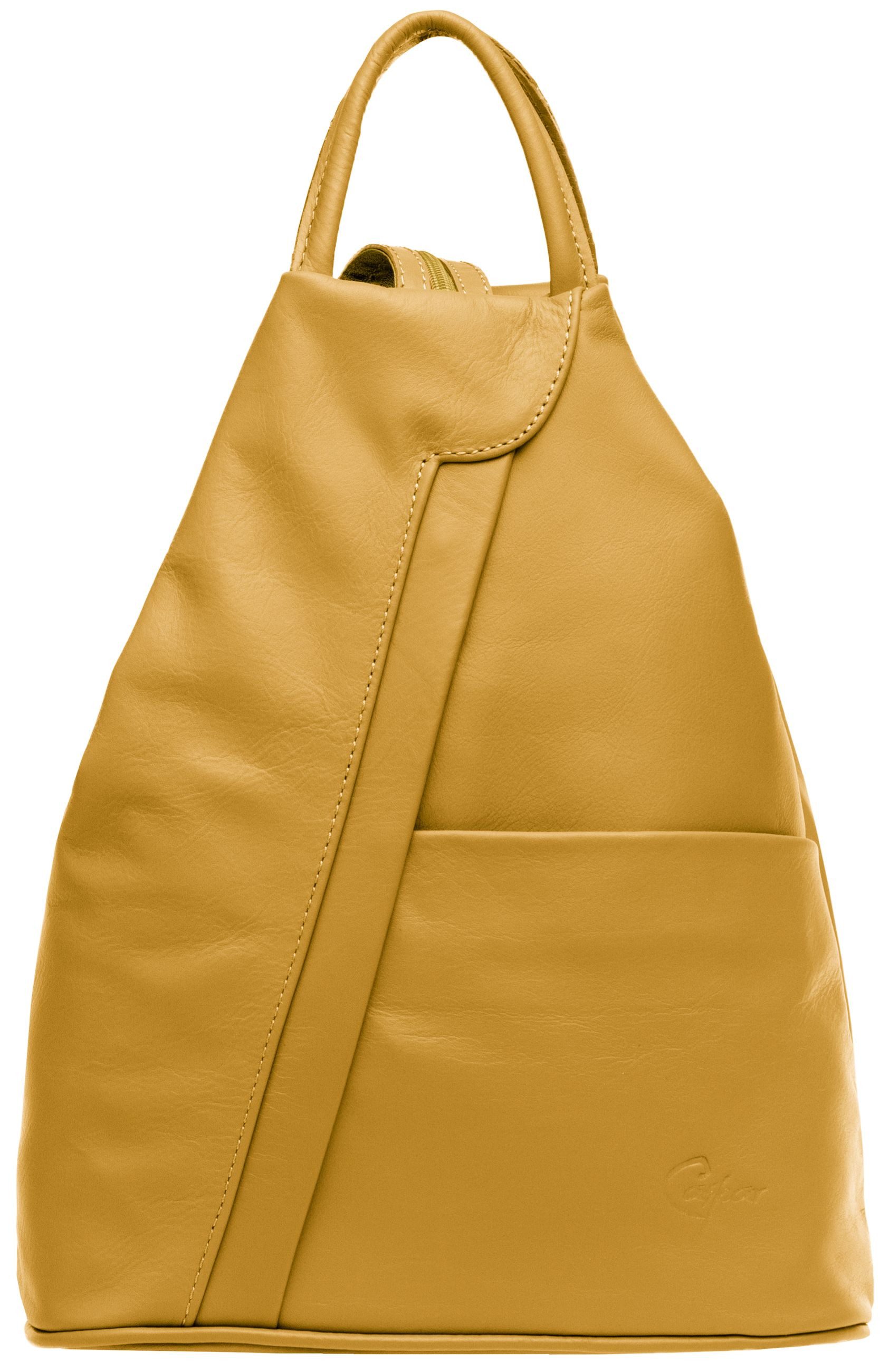 Caspar Cityrucksack 2in1 sportliche Leder Schultertasche günstig online kaufen