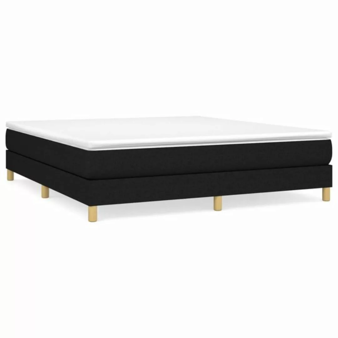 furnicato Bett Boxspringbett mit Matratze Schwarz 160x200 cm Stoff (1-tlg) günstig online kaufen