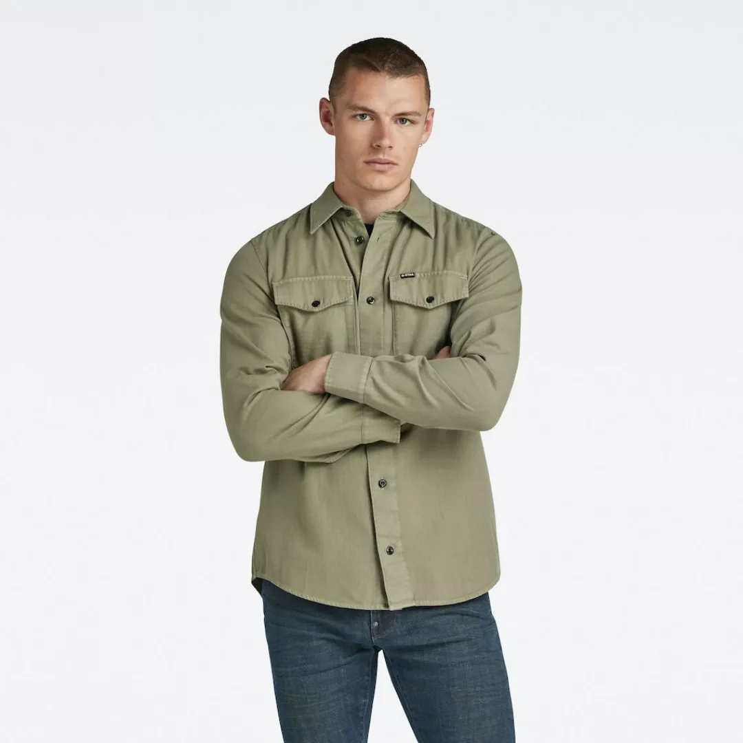 G-Star RAW Langarmhemd Hemd Marine Slim Shirt (1-tlg) günstig online kaufen