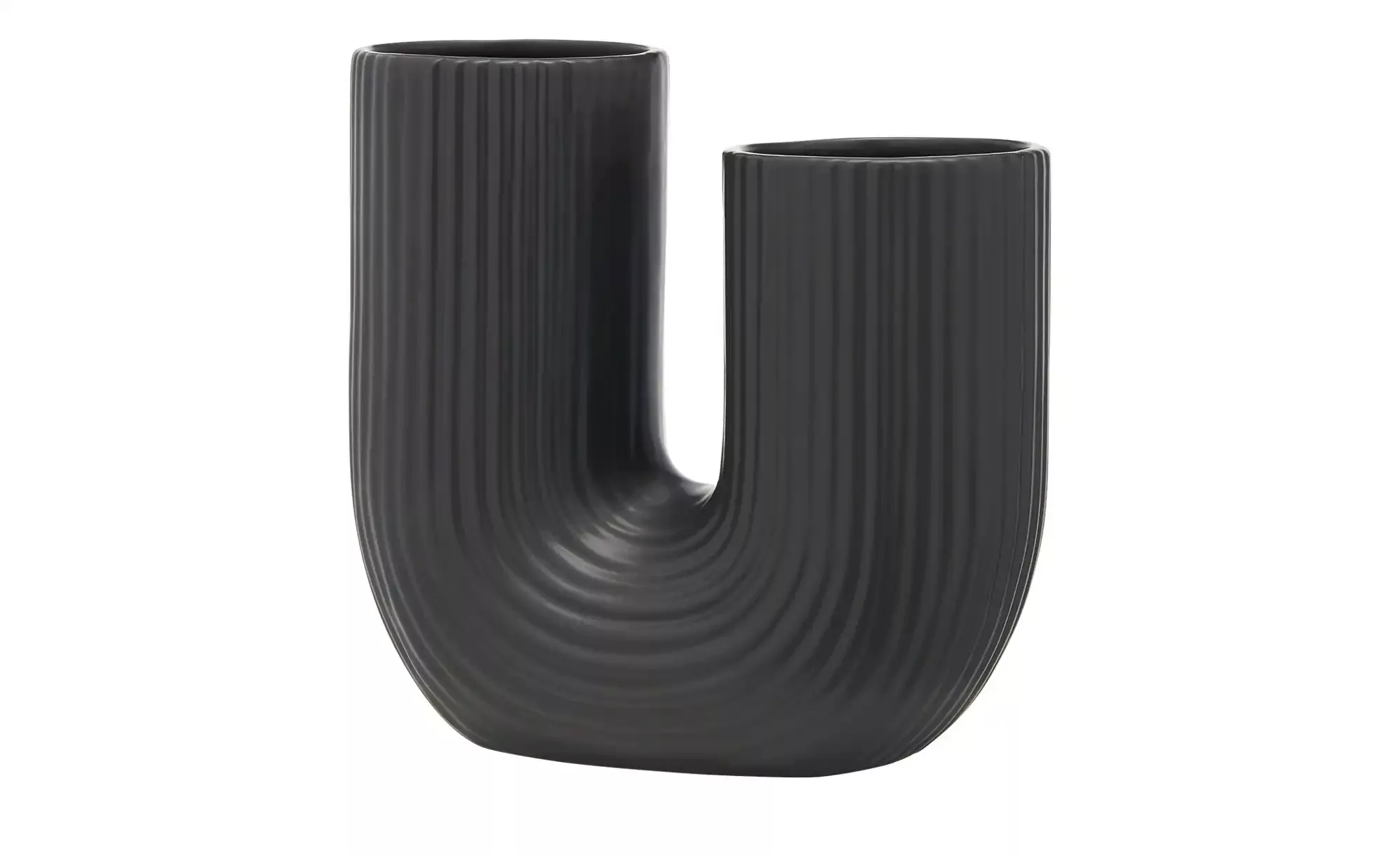 Vase ¦ schwarz ¦ Dolomite ¦ Maße (cm): B: 24,3 H: 23,6 T: 11,7 Accessoires günstig online kaufen