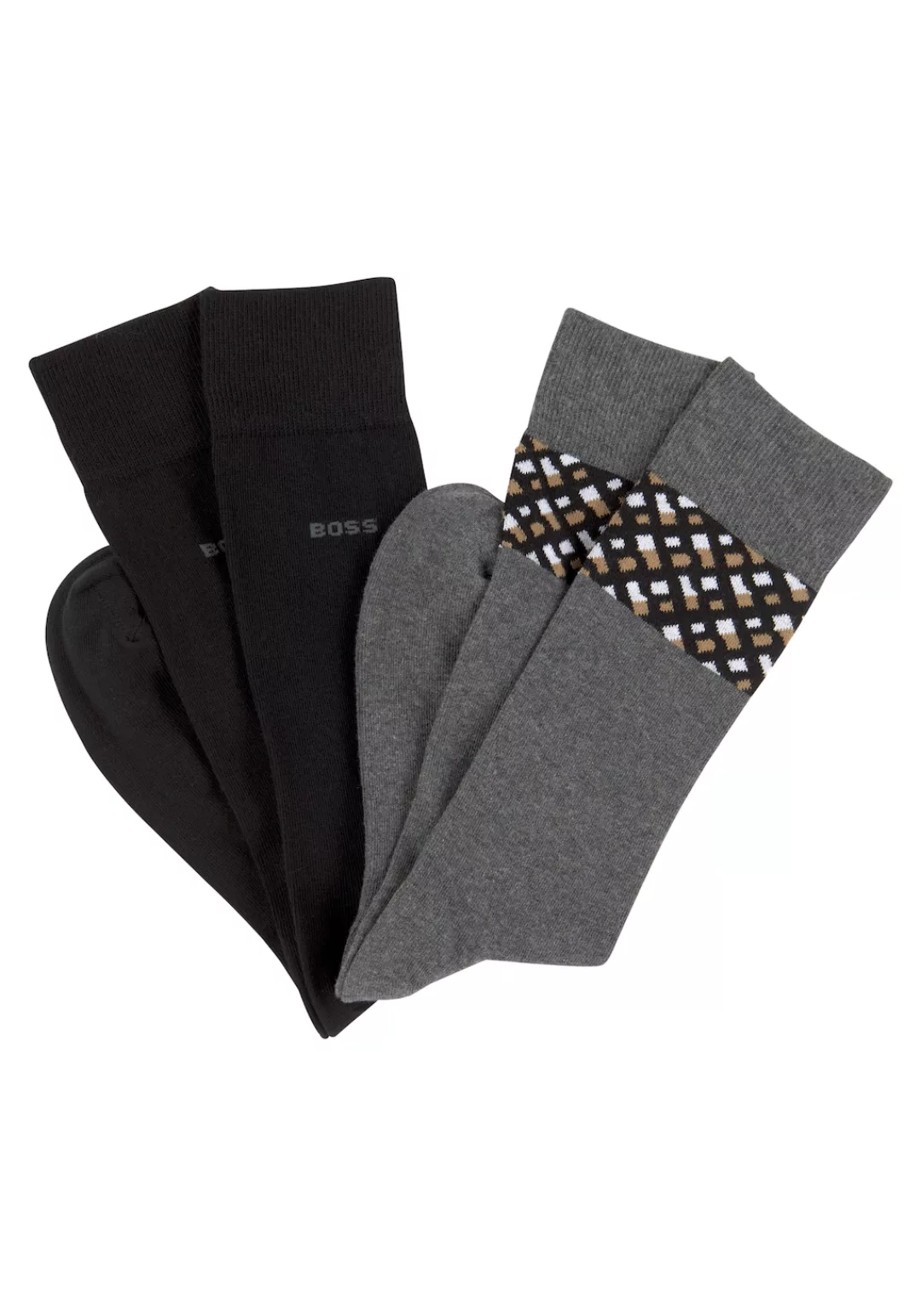 BOSS Businesssocken "2P RS Mono Block CC", (Packung, 2 Paar, 2er), mit BOSS günstig online kaufen