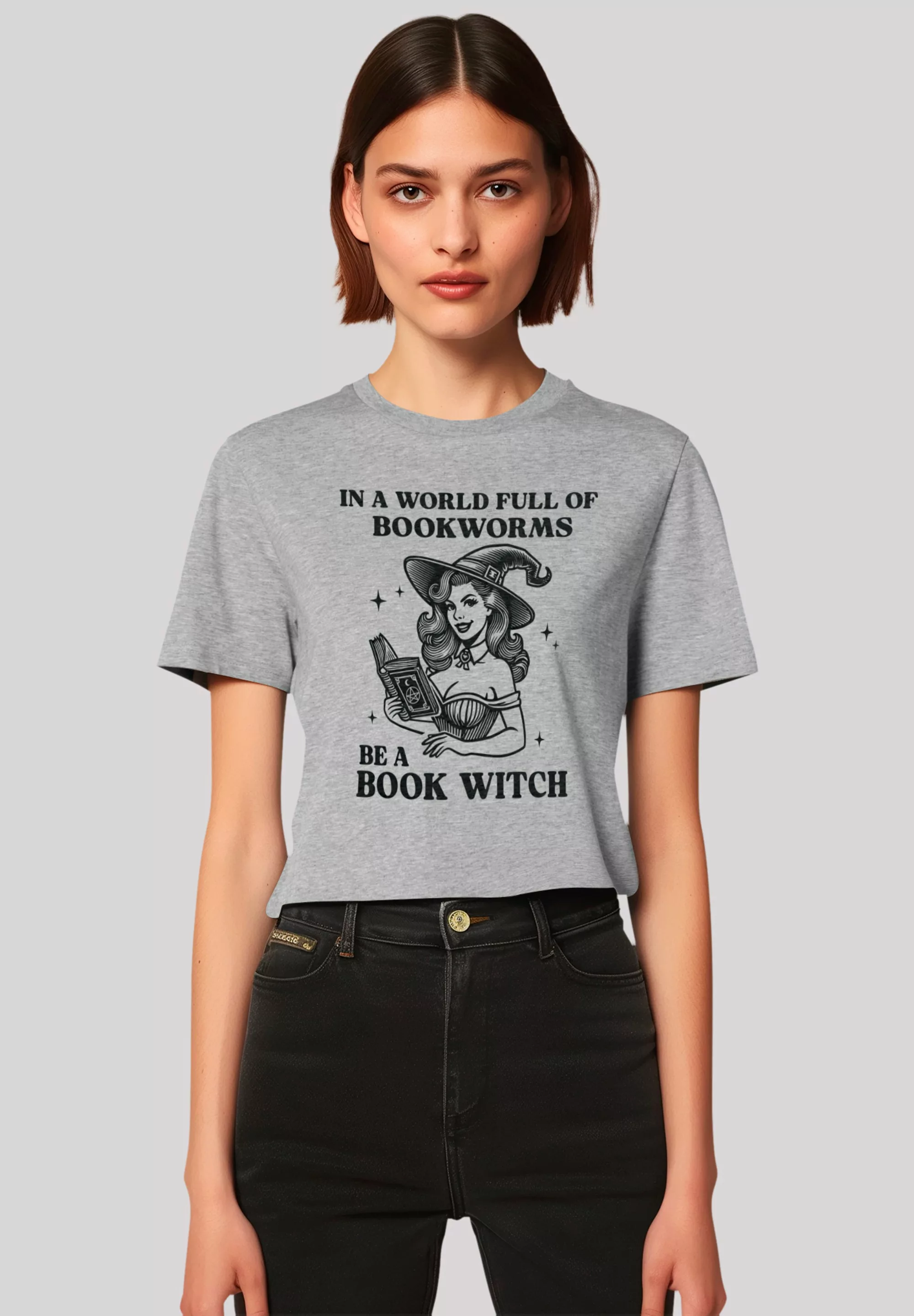 F4NT4STIC T-Shirt "Halloween Witch be a book witch", Premium Qualität, Hall günstig online kaufen