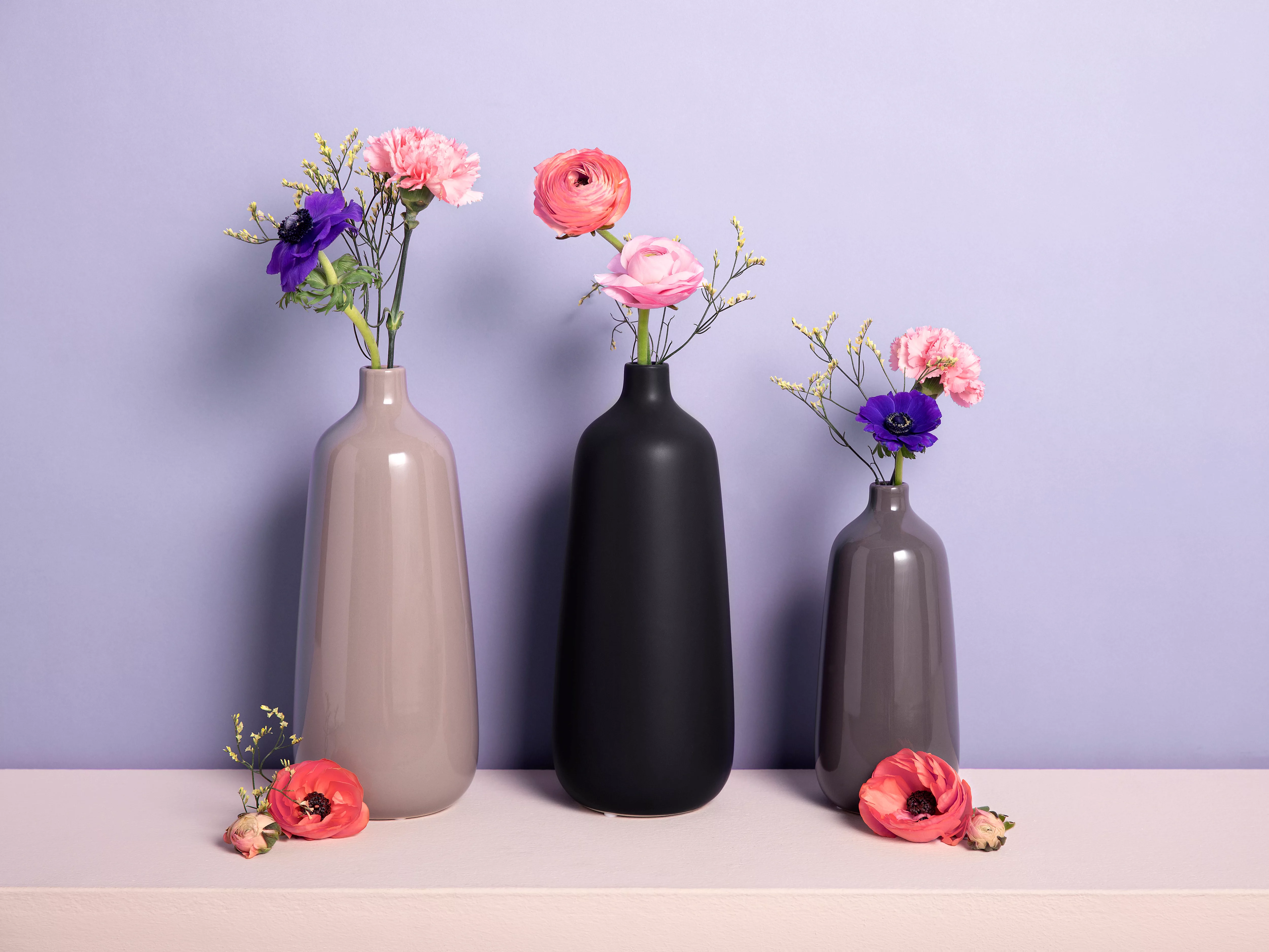 andas Tischvase »Flaschen-Vase Kila, glänzend«, (1 St.), aus Porzellan, Höh günstig online kaufen