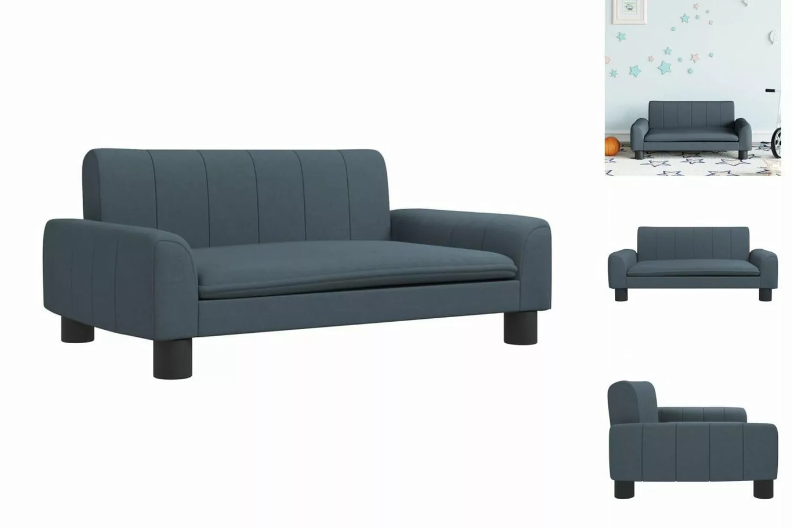 vidaXL Kindersofa Kindersofa Dunkelgrau 70x45x30 cm Stoff Kindercouch Kinde günstig online kaufen