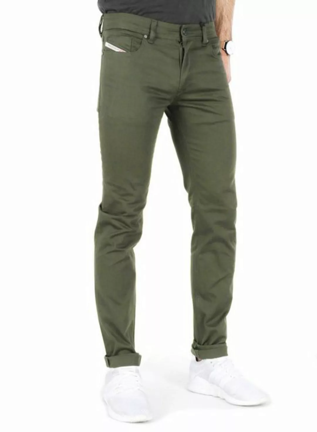 Diesel Skinny-fit-Jeans Stretch Stoff Hose - Troxer Khakigrün - Länge 34 günstig online kaufen