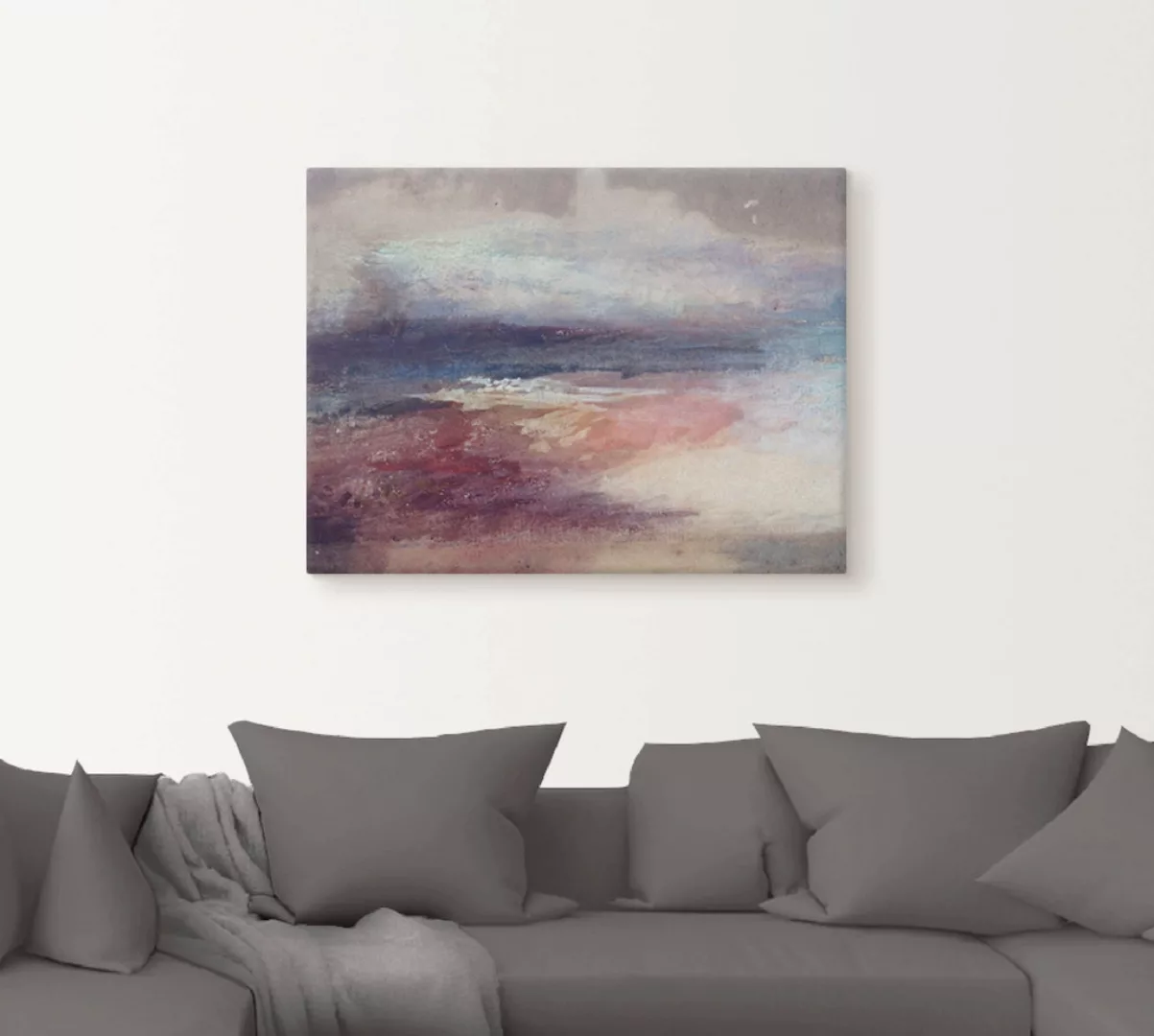 Artland Wandbild »Küstenlandschaft Sonnenunterg«, Küste, (1 St.), als Leinw günstig online kaufen