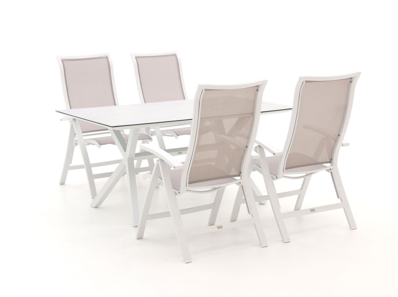 Bellagio Lugo/Moresco 160 cm Gartenmöbel-Set 5-teilig verstellbar günstig online kaufen