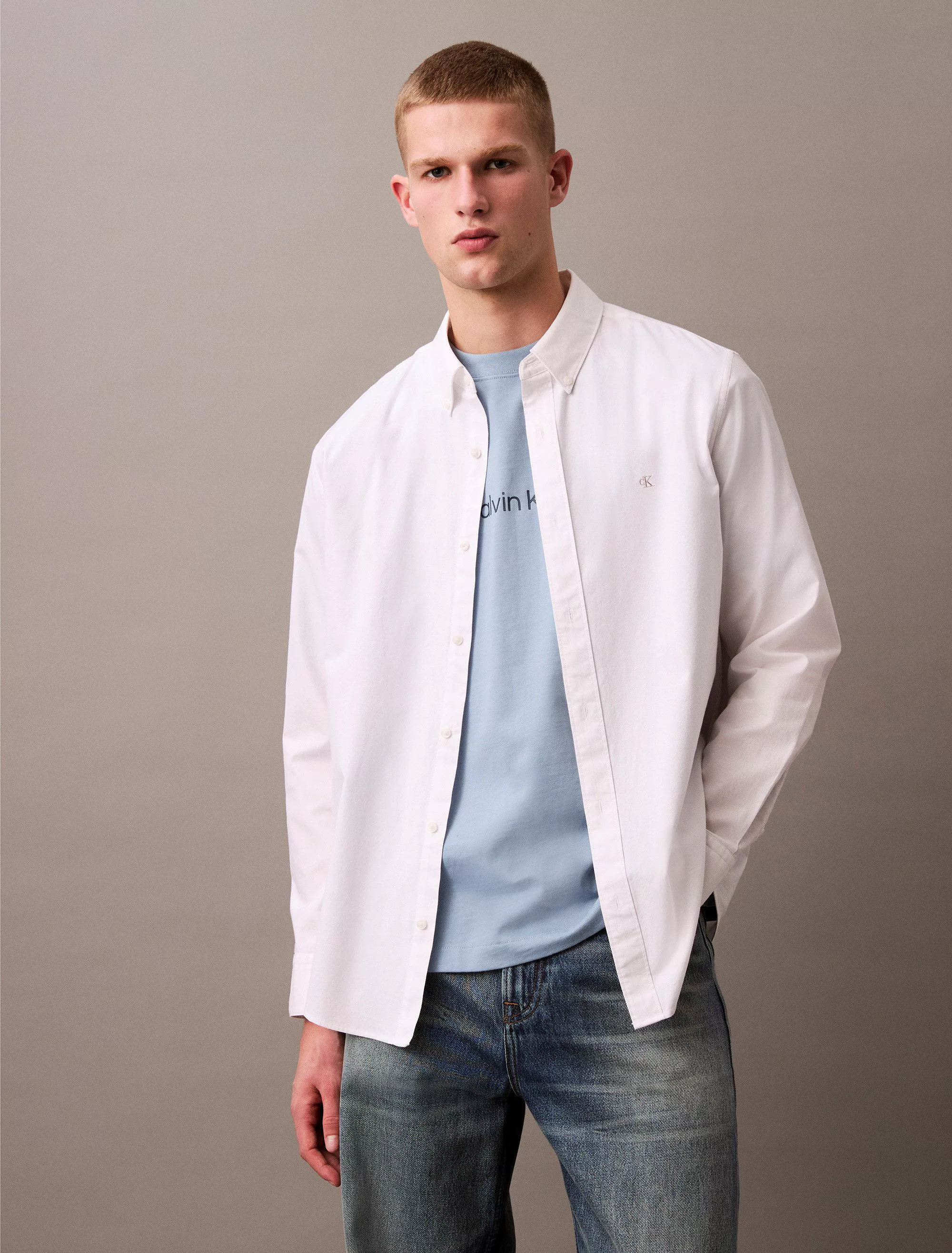 Calvin Klein Jeans Langarmhemd LS SOLID günstig online kaufen