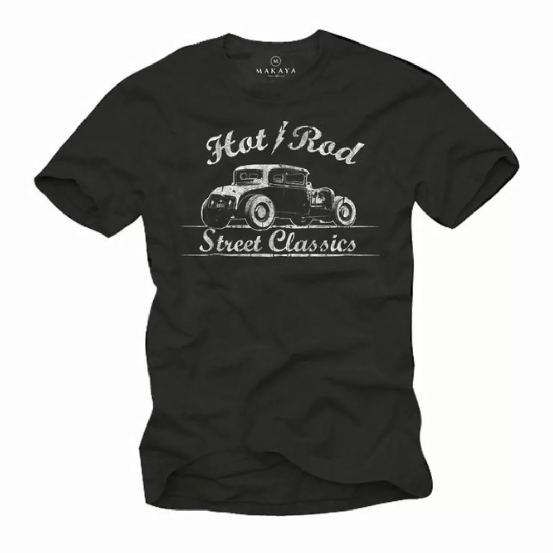 MAKAYA Print-Shirt Hot Rod US Muscle Car Herren T-Shirt Auto Aufdruck Männe günstig online kaufen