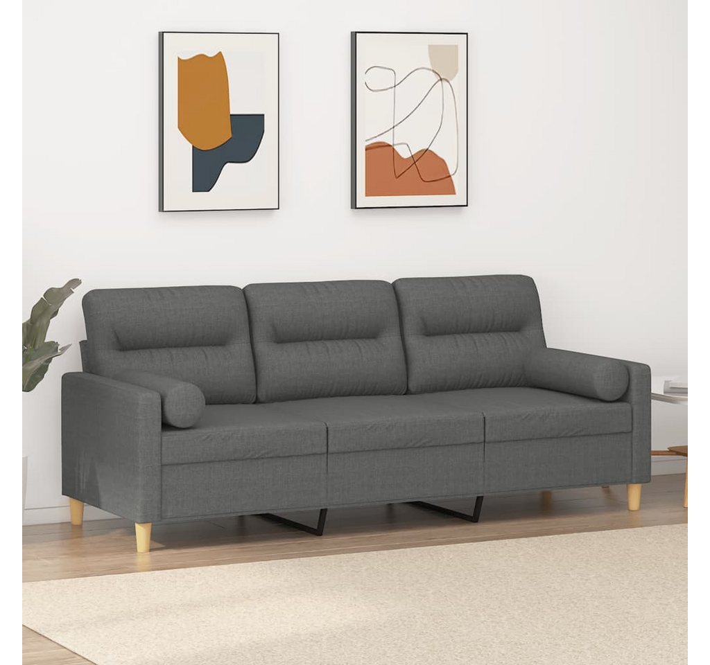 vidaXL Sofa Sofa mit Zierkissen Stoff, 180 cm, 3-Sitzer günstig online kaufen