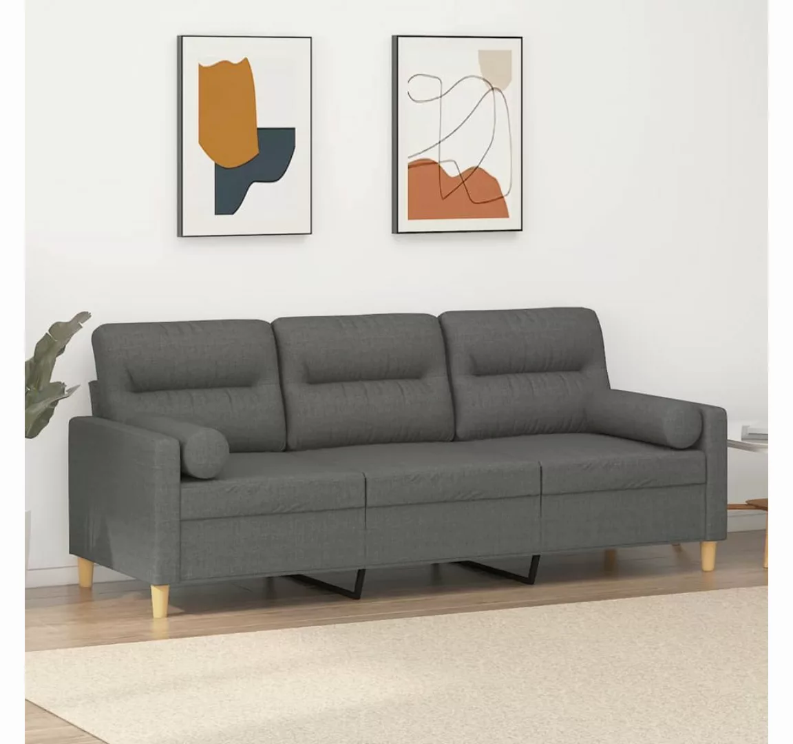 vidaXL Sofa Sofa mit Zierkissen Stoff, 180 cm, 3-Sitzer günstig online kaufen