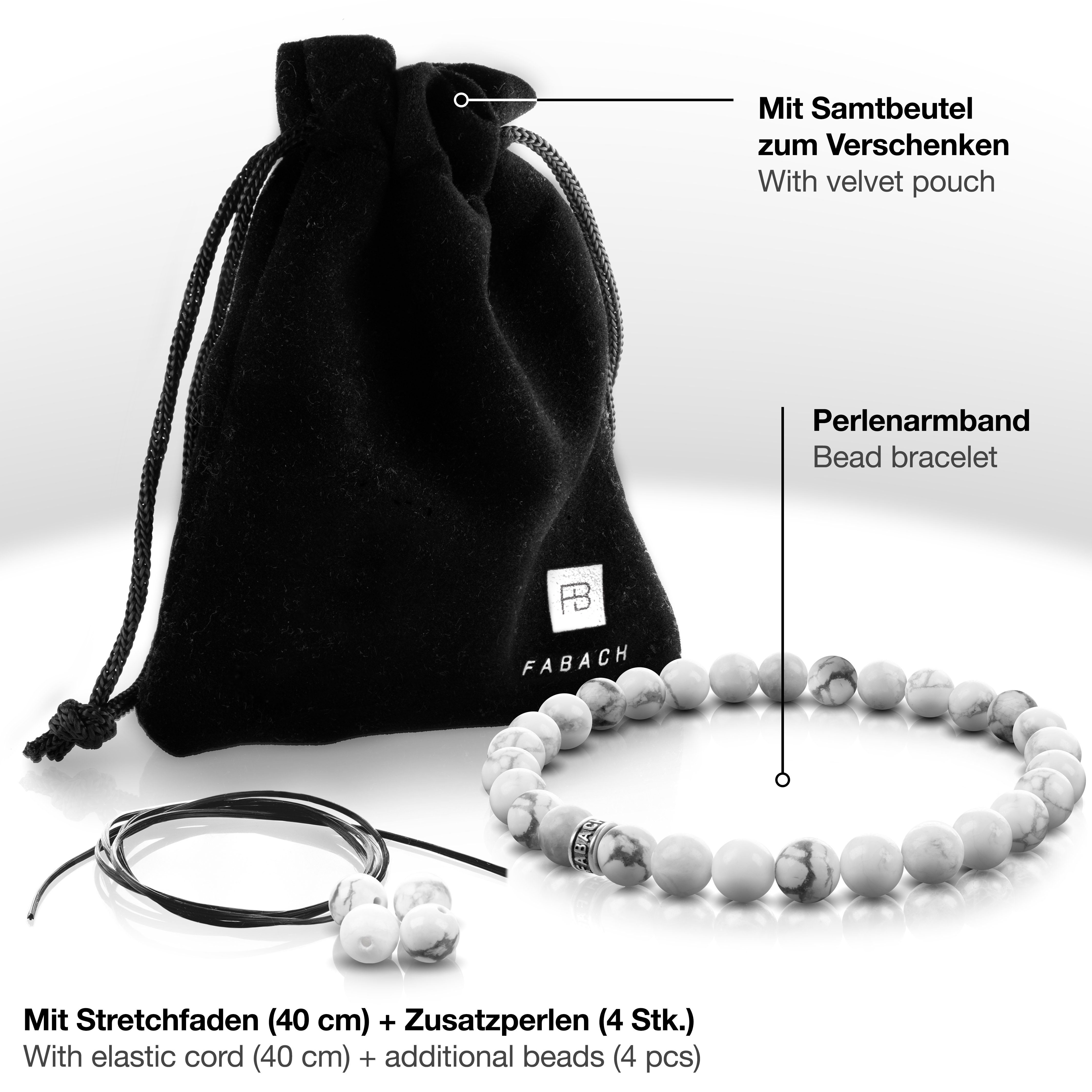 FABACH Perlenarmband 6mm Edelstein-Perlen & Sterling günstig online kaufen
