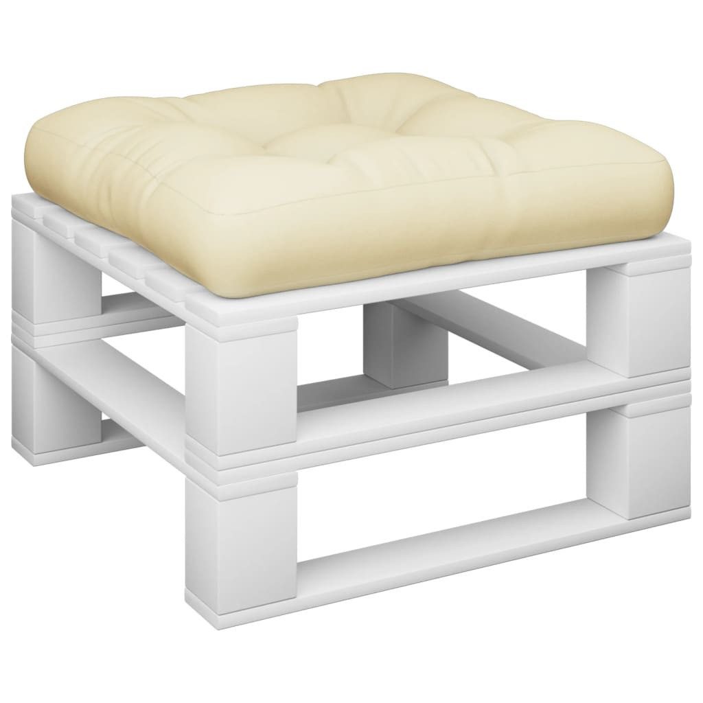 vidaXL Sitzauflage Palettenkissen Creme 50x50x12 cm günstig online kaufen