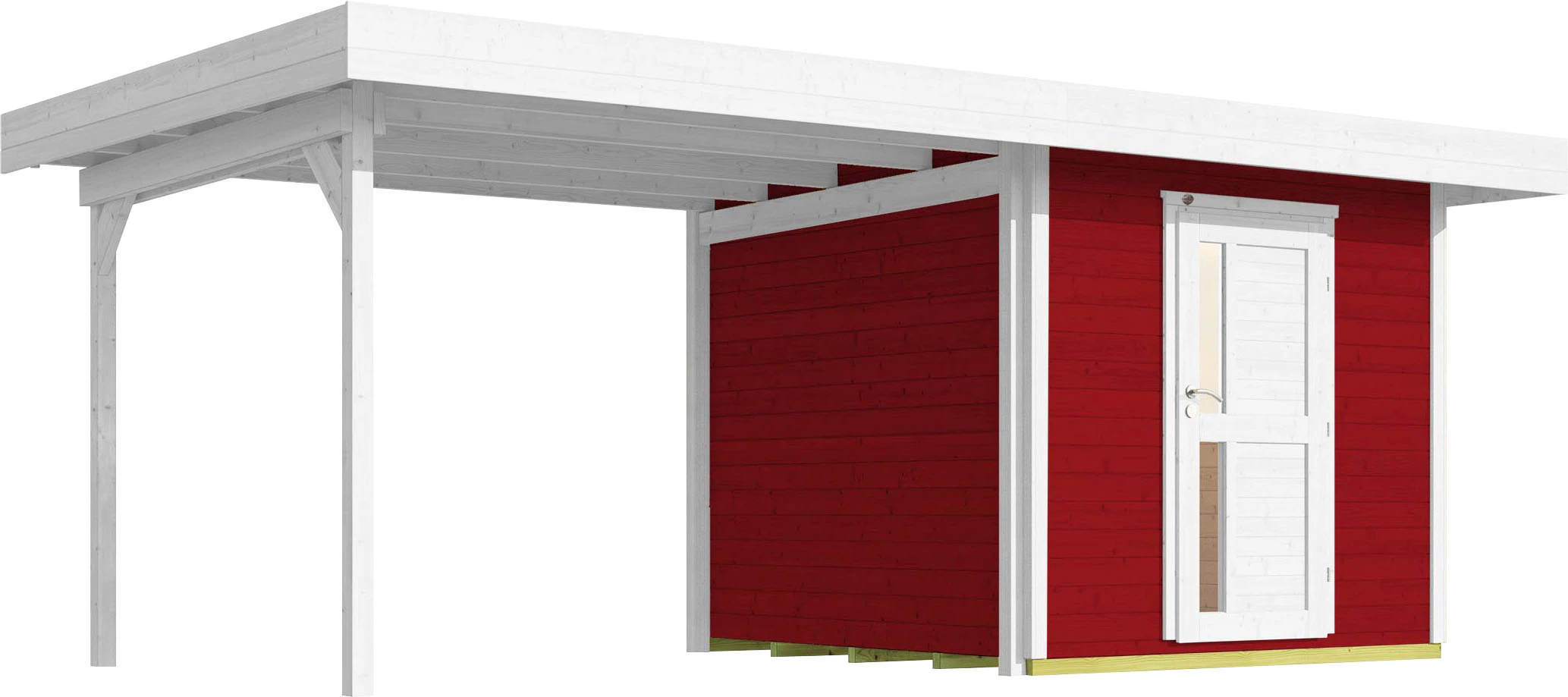 Weka Holz-Gartenhaus Designhaus 172 Flachdach Lackiert 375 cm günstig online kaufen