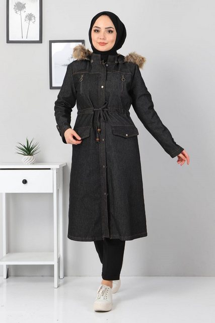 MODAMİHRAM Winterjacke Reißverschluss-Detail Jeansjacke günstig online kaufen