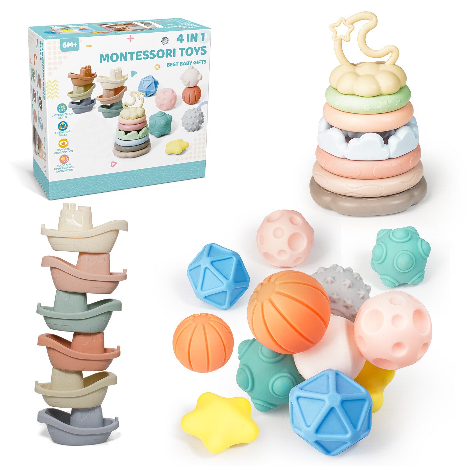 Esun Greifspielzeug Baby Spielzeug, 4 in günstig online kaufen