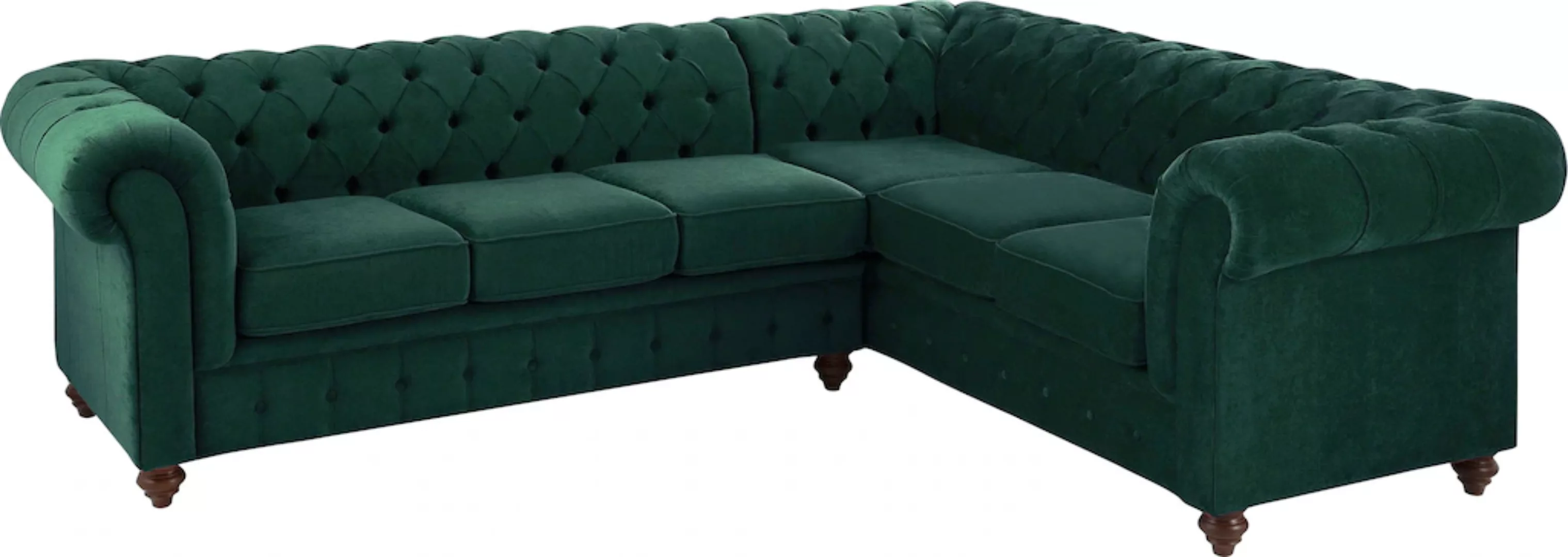 Home affaire Chesterfield-Sofa "Duc Ecksofa L-Form", hochwertige Knopfheftu günstig online kaufen