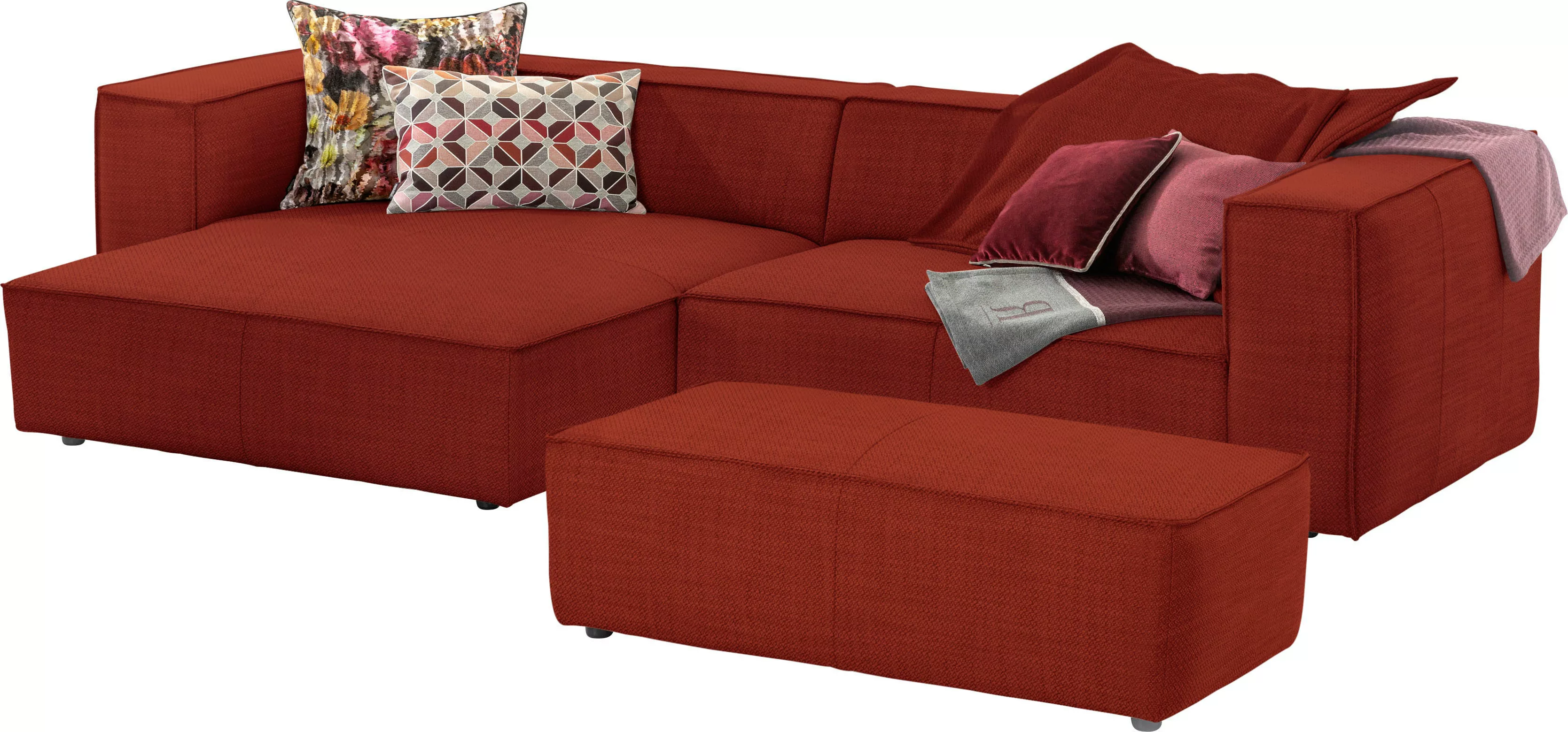 W.SCHILLIG Ecksofa "around-the-block", mit eleganter Biese, mit Federkern günstig online kaufen