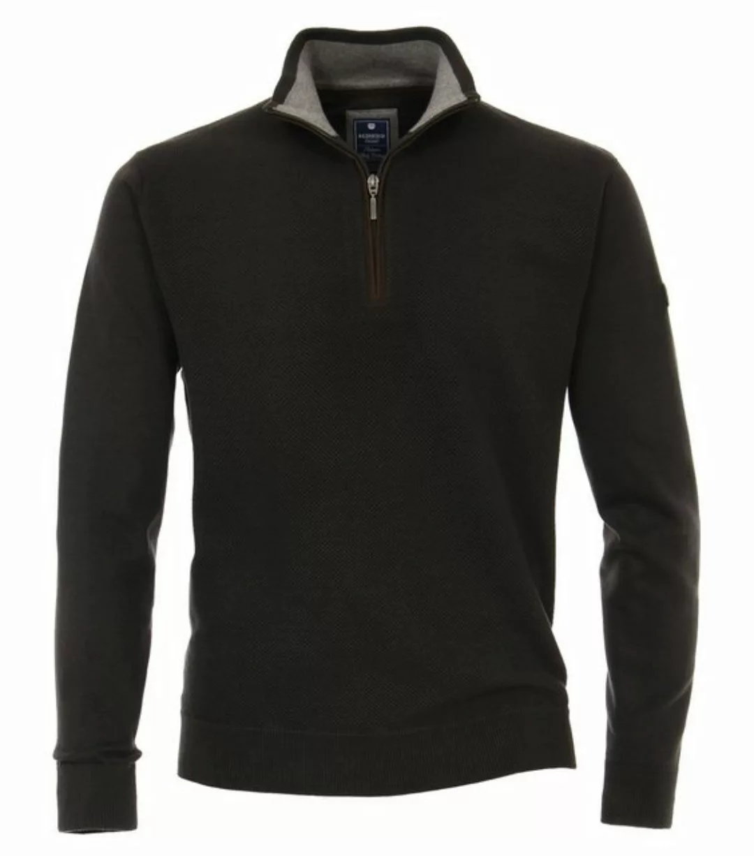 Redmond Troyer Troyer - Casual Fit - Langarm - Struktur - Grau günstig online kaufen