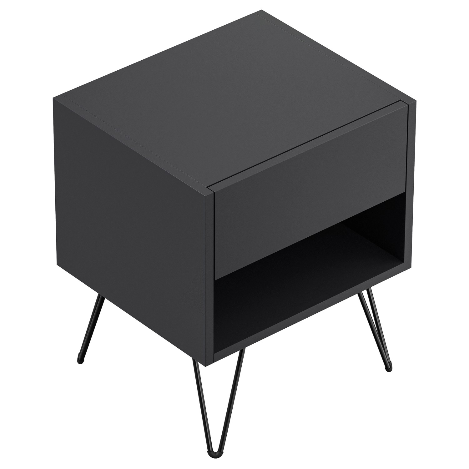 Posseik Nachttisch-Set Industrial B Stehend 40 cm Grafit 2-teilig günstig online kaufen
