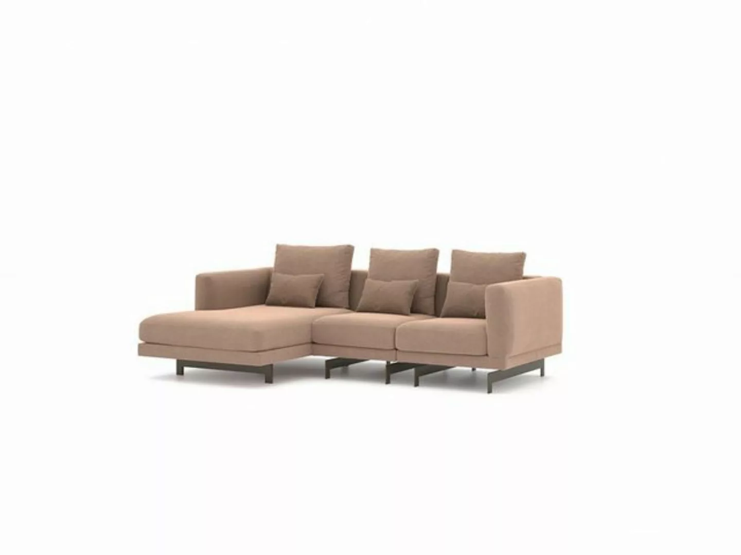 Xlmoebel Ecksofa Wohnzimmer-Sofa-Couch in Beige mit Designer-Eckgarnitur Po günstig online kaufen